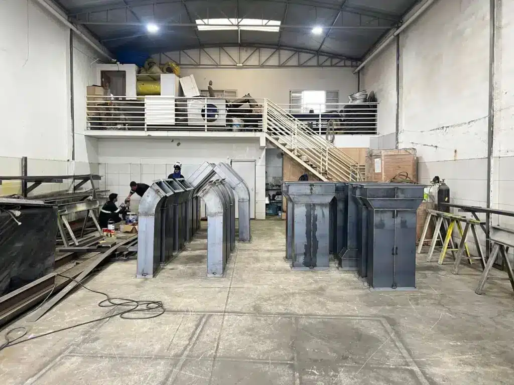 obras de modernização industrial